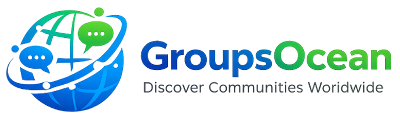 GroupsOcean logo – global WhatsApp, Telegram and Discord group directory